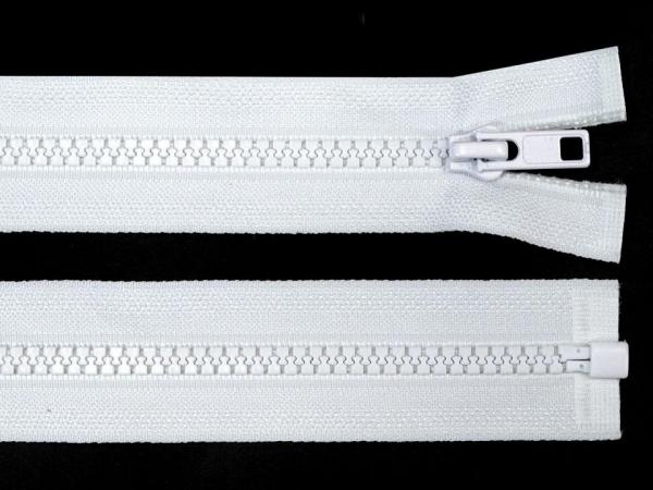 Krampenreißverschluss Kunststoff 5 mm, 50 cm, Weiß